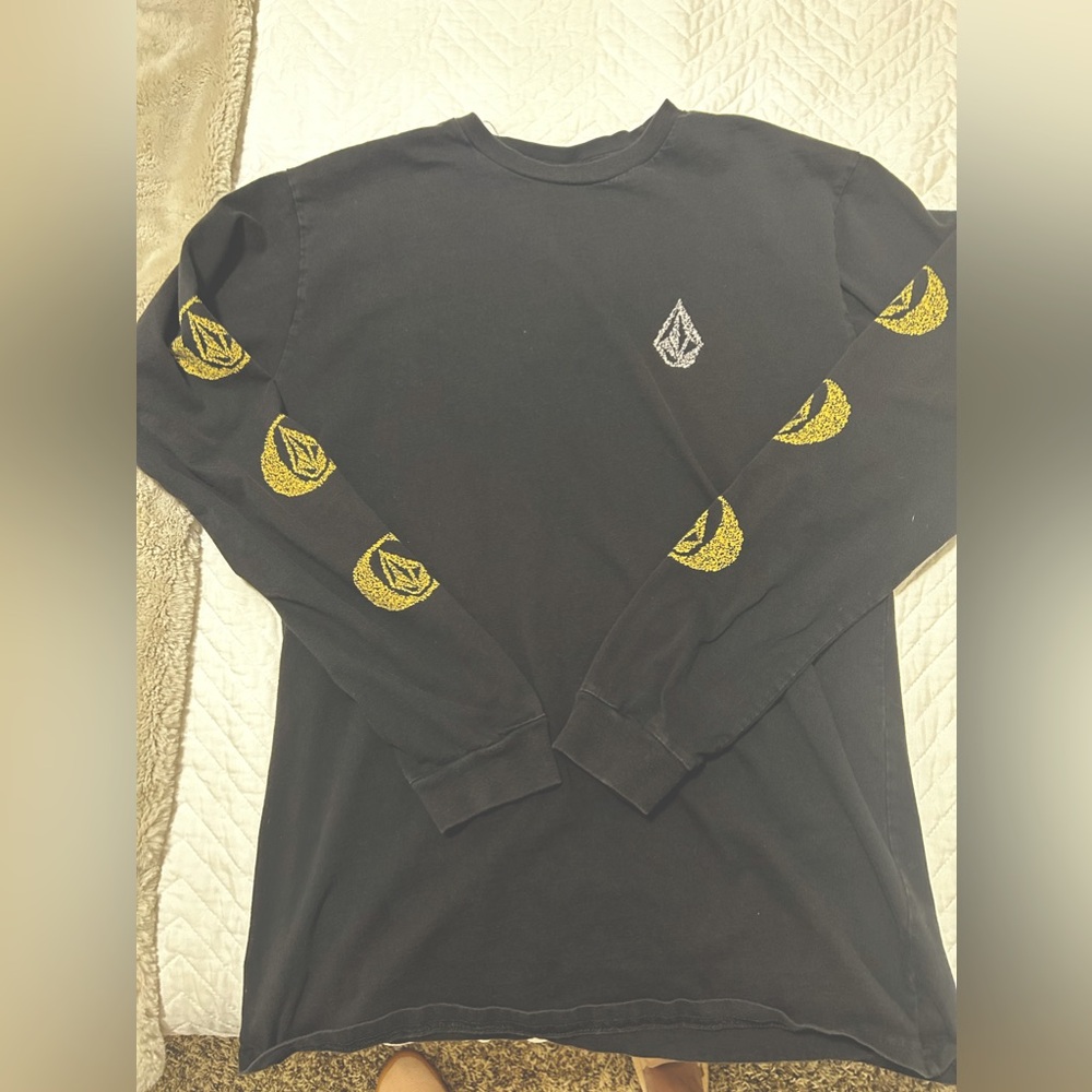 Men’s long sleeve T-shirt, Volcom, black, use, large, volco